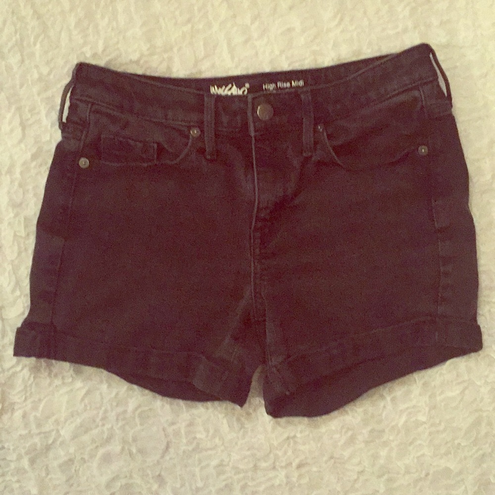 Black Denim Shorts